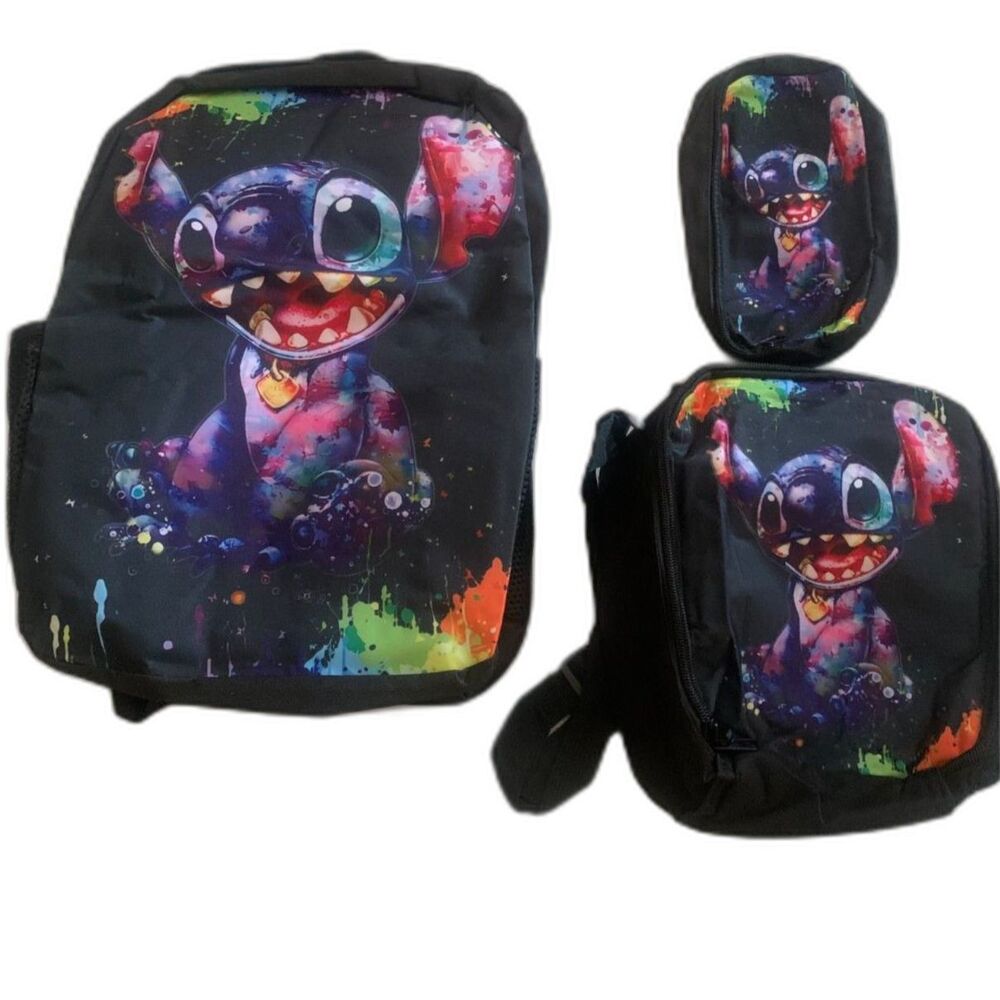 Stitch 16" Backpack--3 Piece Set